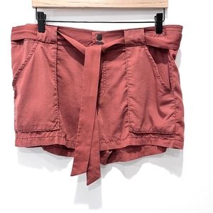 Free People Drippy Tencel Rust Orange Shorts